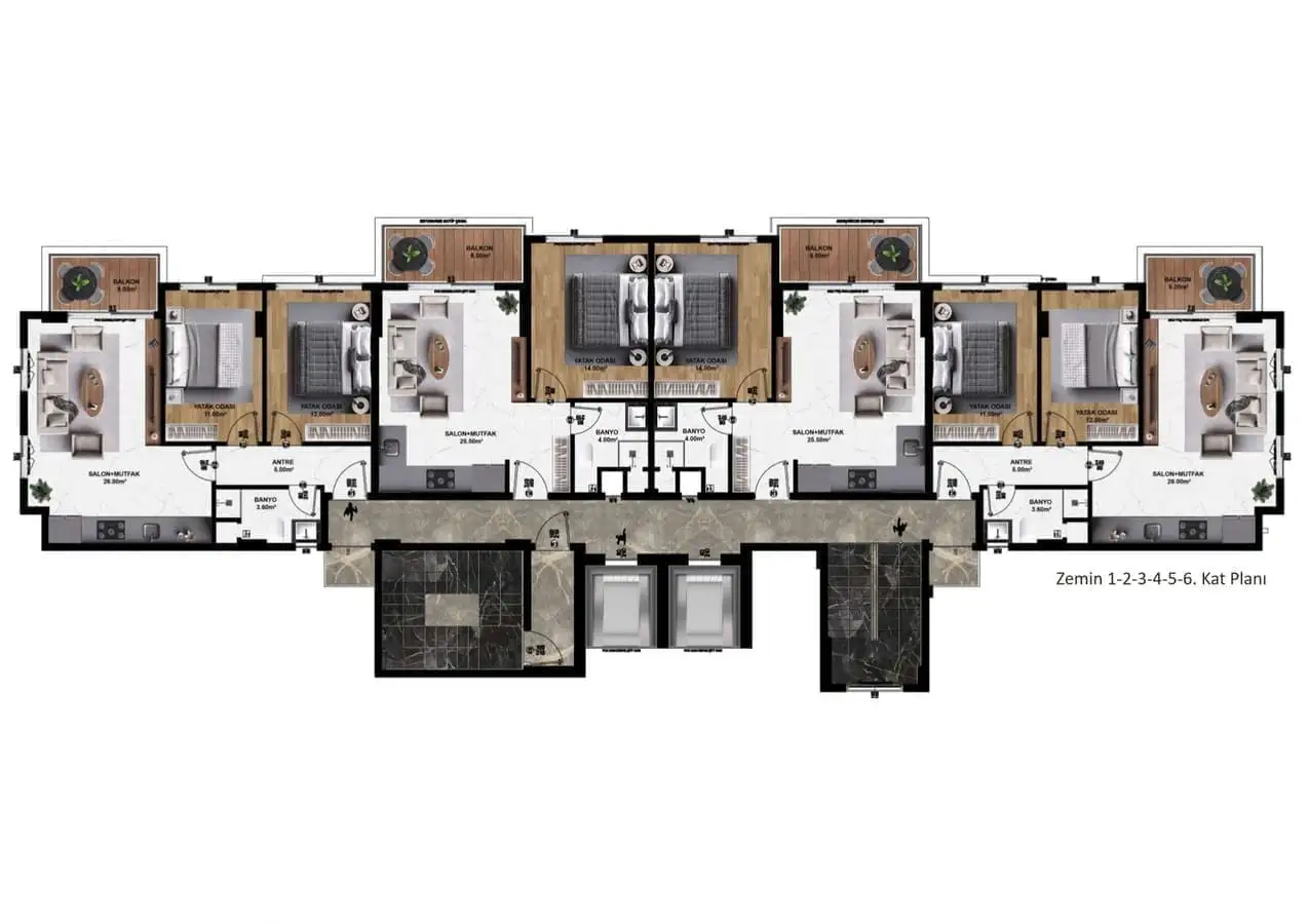 Flat 76m² in Turkey, Konakli. Priced at 115000€ rent photo-19