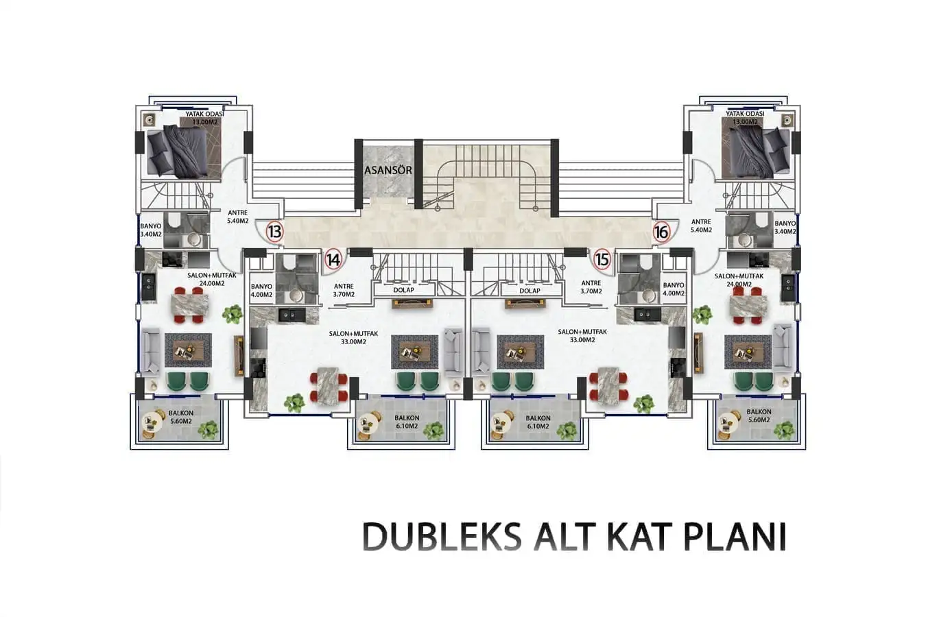 Flat 57m² in Turkey, Konakli. Priced at 98000€ rent photo-22