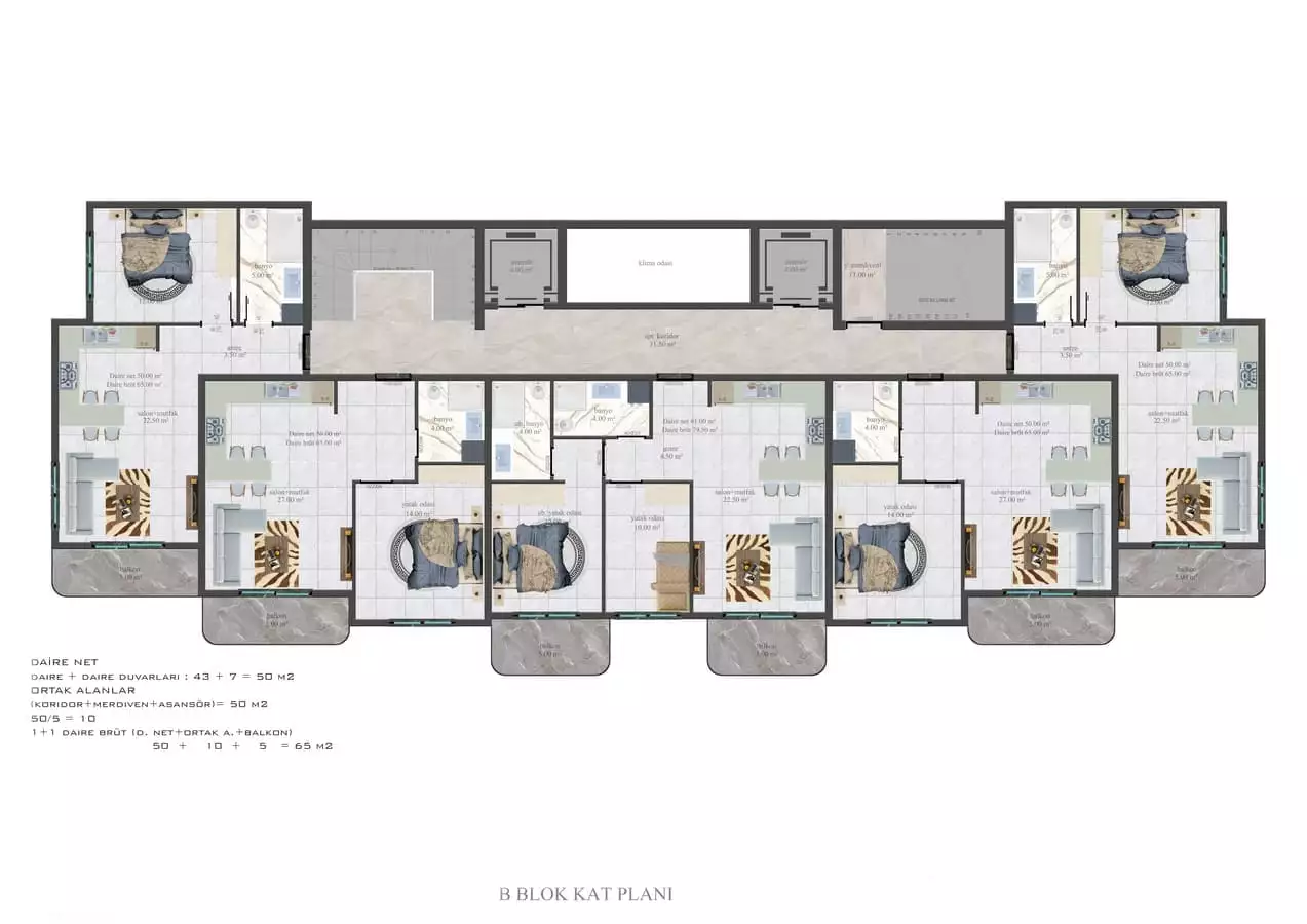 Flat 65m² in Turkey, Konakli. Priced at 126000€ rent photo-20