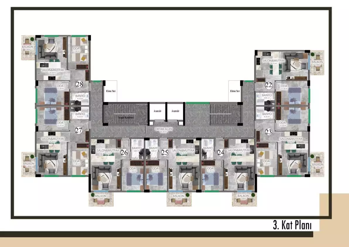 Flat 52m² in Turkey, Konakli. Priced at 94000€ rent photo-17