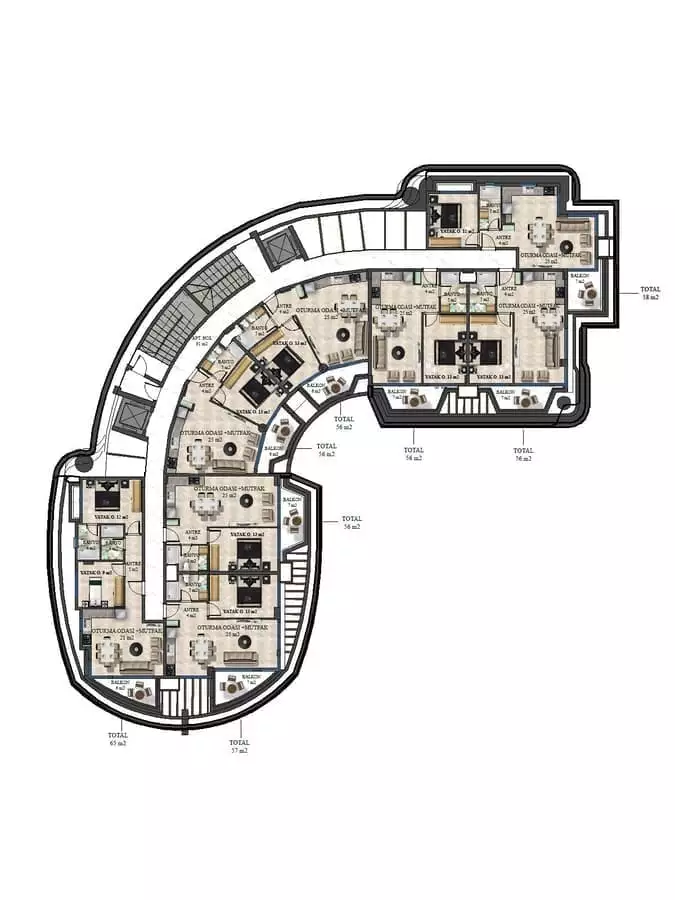 Flat 56m² in Turkey, Konakli. Priced at 139750€ rent photo-27