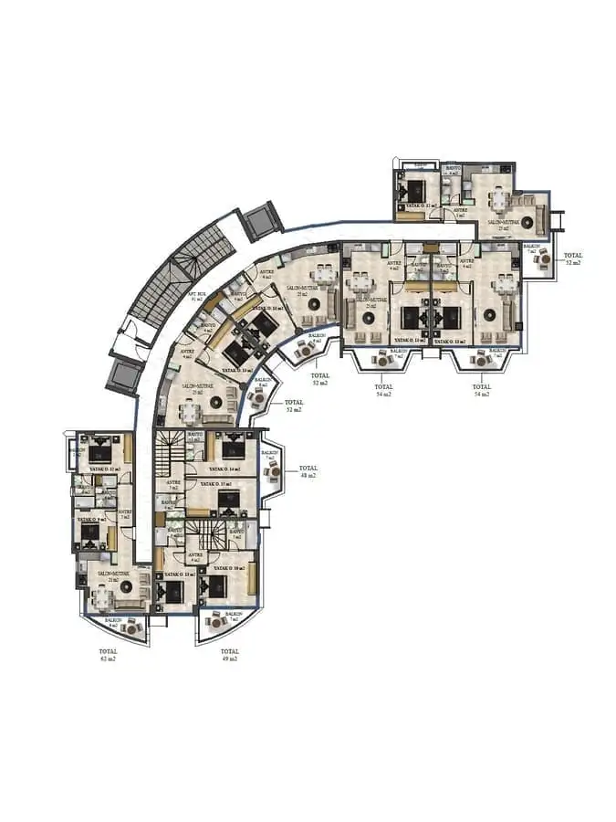 Flat 56m² in Turkey, Konakli. Priced at 139750€ rent photo-26