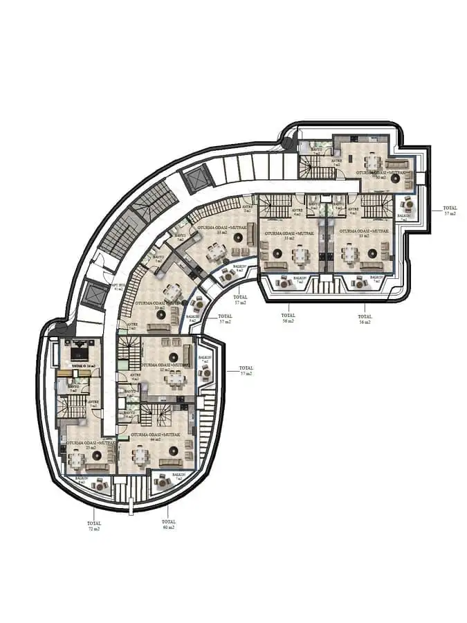 Flat 56m² in Turkey, Konakli. Priced at 139750€ rent photo-28