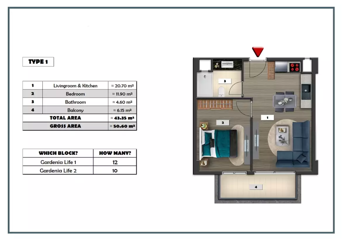 Flat 44m² in Turkey, Cikcilli. Priced at 159000€ rent photo-31