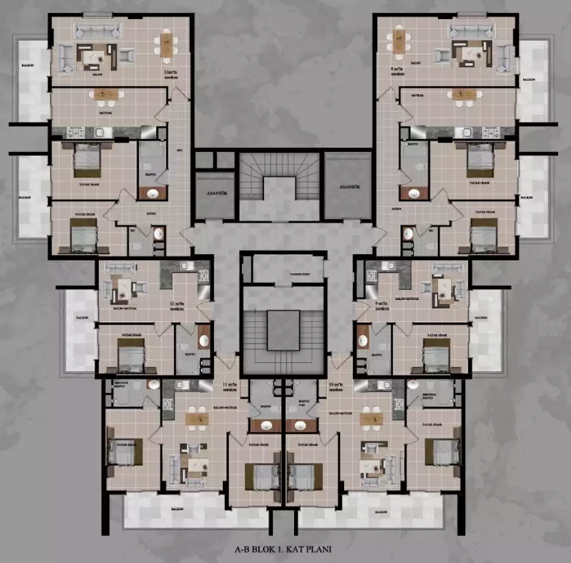 Flat 61m² in Turkey, Avsallar. Priced at 102900€ rent photo-10
