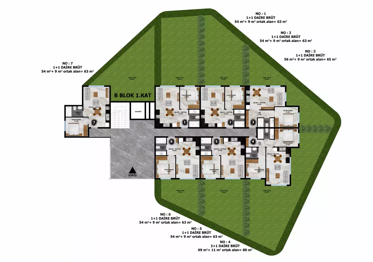 Flat 63m² in Turkey, Avsallar. Priced at 167000€ rent photo-14
