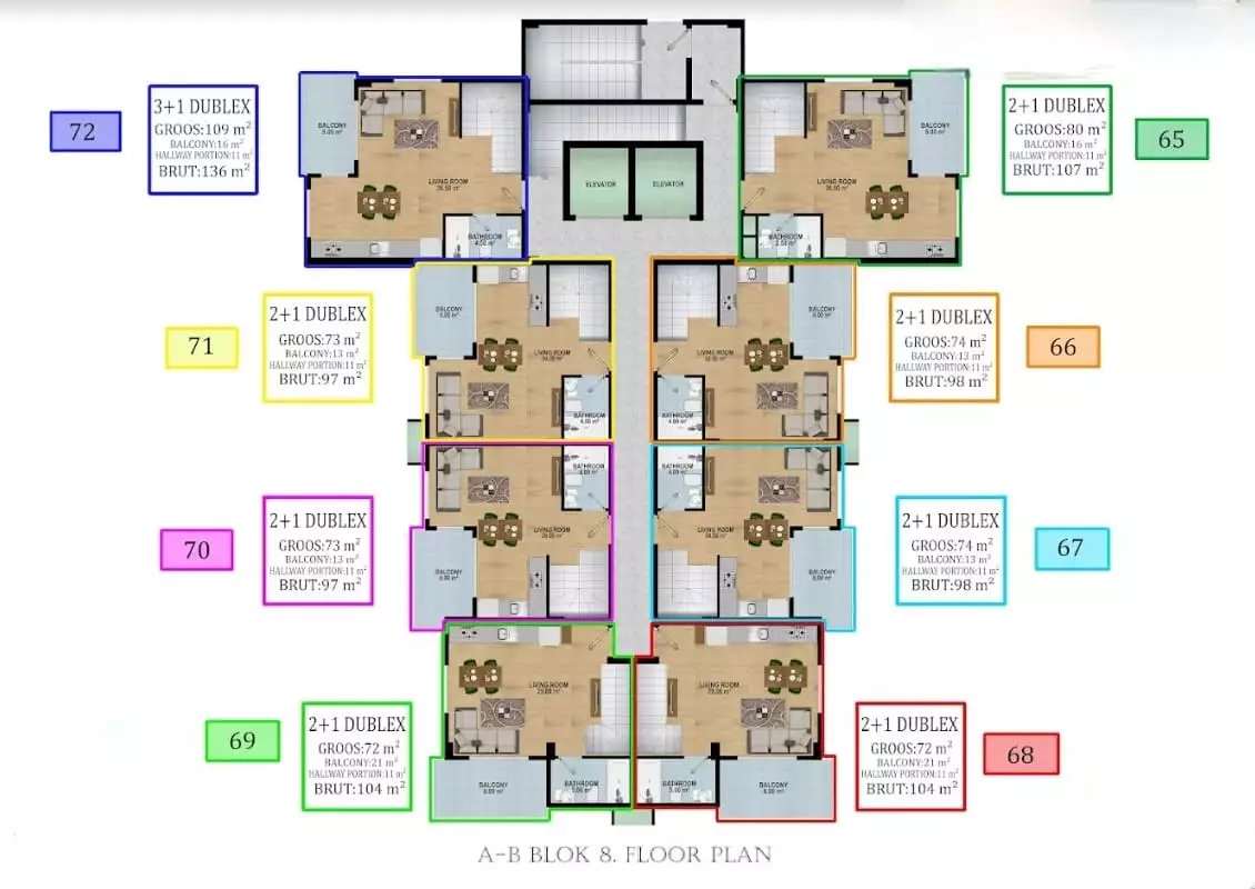 Flat 51m² in Turkey, Avsallar. Priced at 107500€ rent photo-11