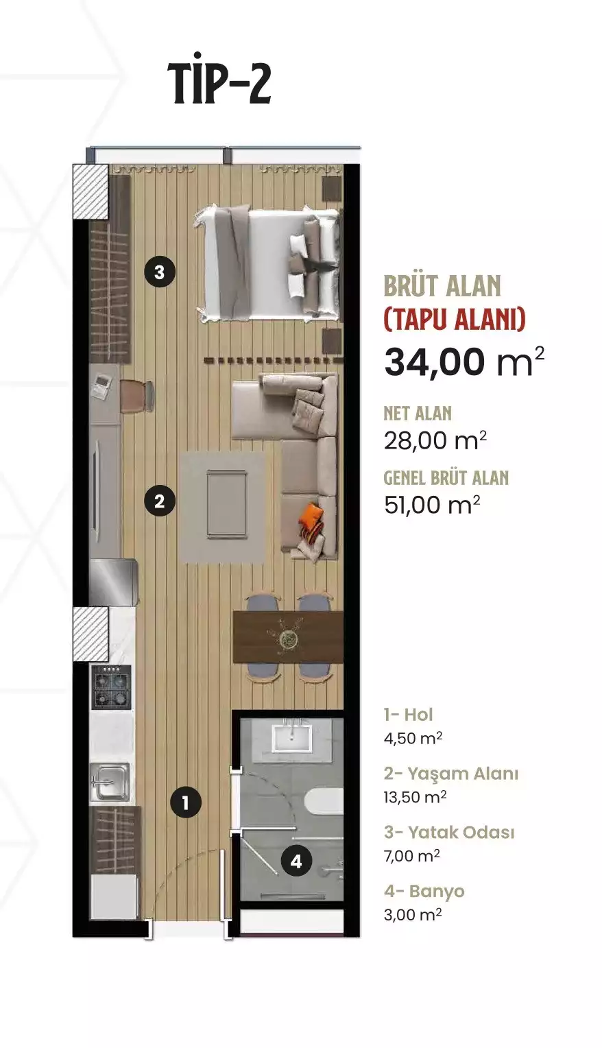 Flat 34m² in Turkey, Istanbul. Priced at 125000€ rent photo-9