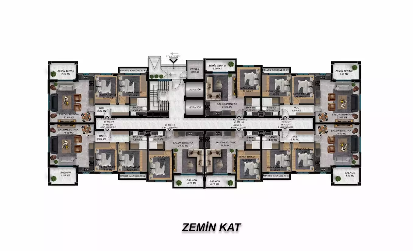 Flat 50m² in Turkey, Gazipasа. Priced at 112000€ rent photo-15