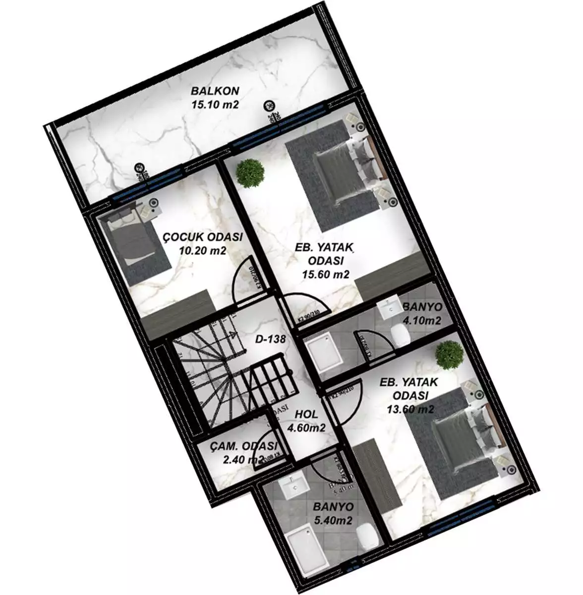 Flat 60m² in Turkey, Gazipasа. Priced at 137000€ rent photo-12