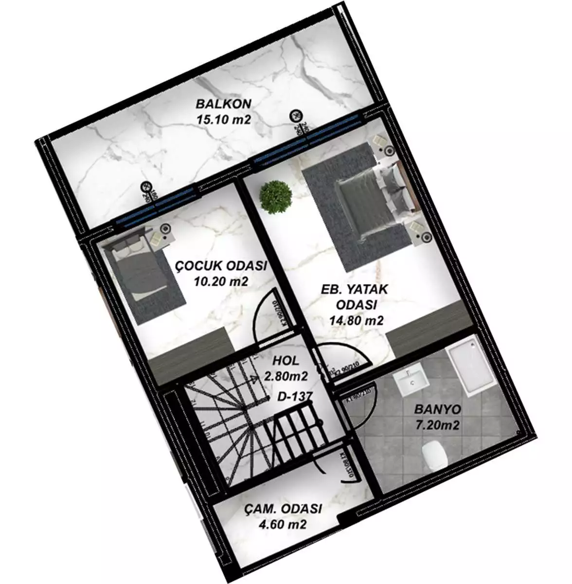 Flat 60m² in Turkey, Gazipasа. Priced at 137000€ rent photo-15