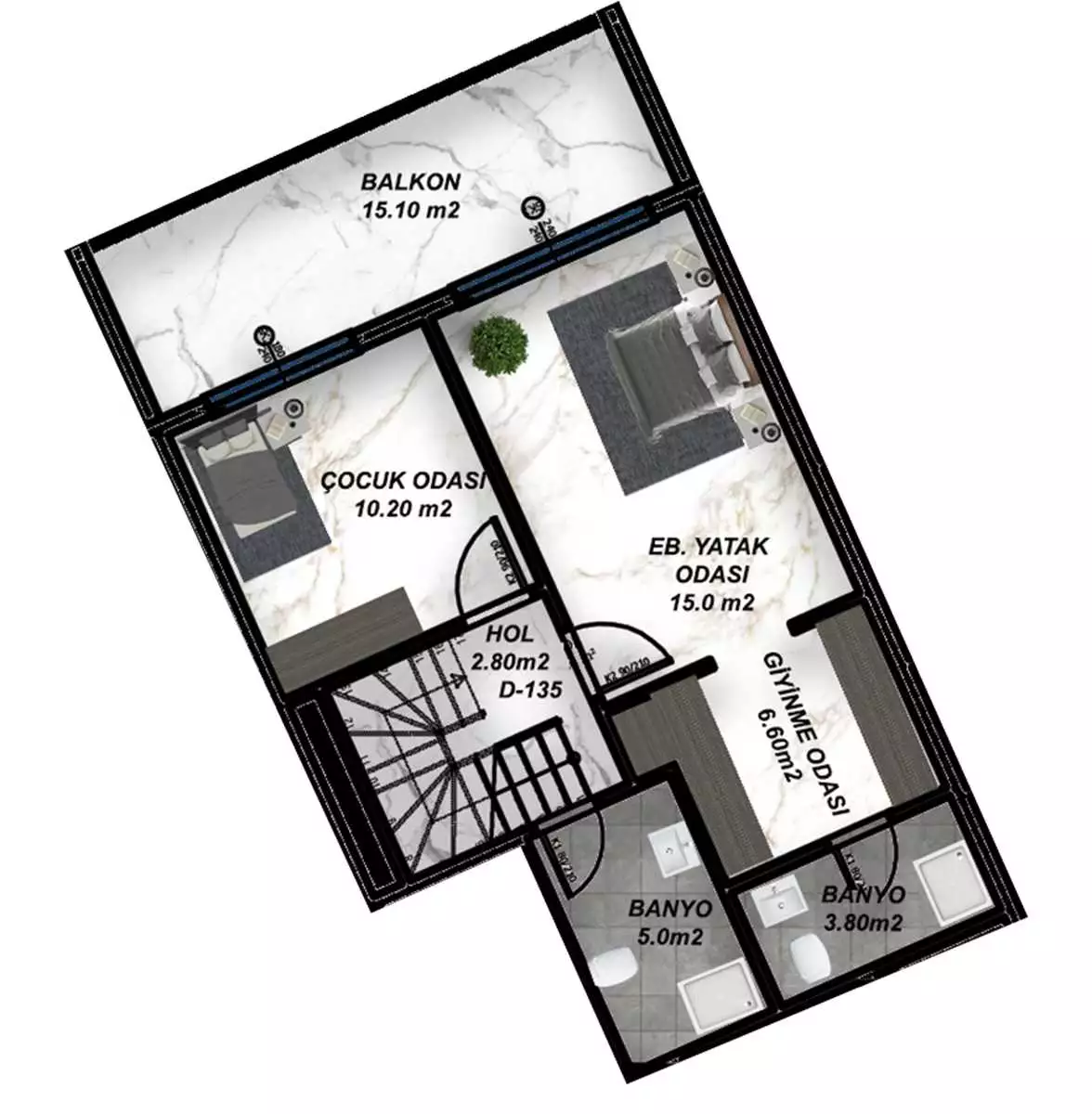 Flat 60m² in Turkey, Gazipasа. Priced at 137000€ rent photo-18