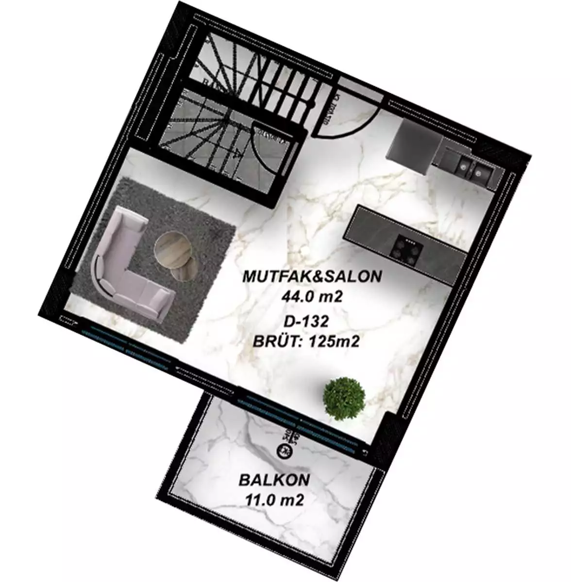 Flat 60m² in Turkey, Gazipasа. Priced at 137000€ rent photo-24