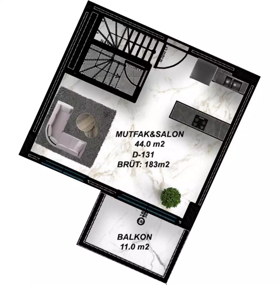 Flat 60m² in Turkey, Gazipasа. Priced at 137000€ rent photo-26