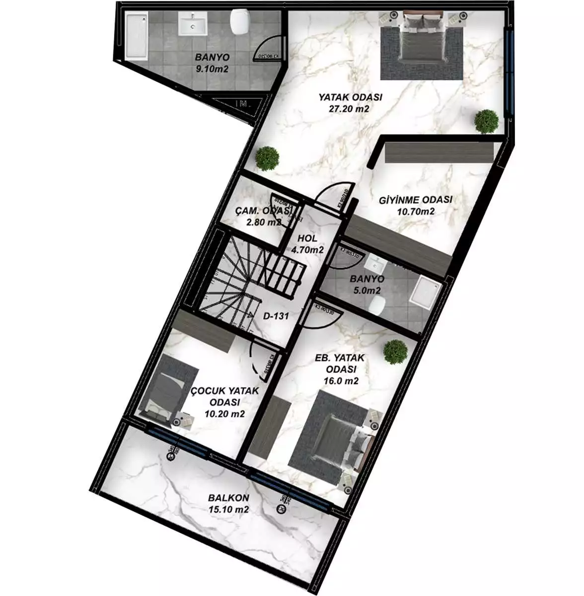 Flat 60m² in Turkey, Gazipasа. Priced at 137000€ rent photo-27