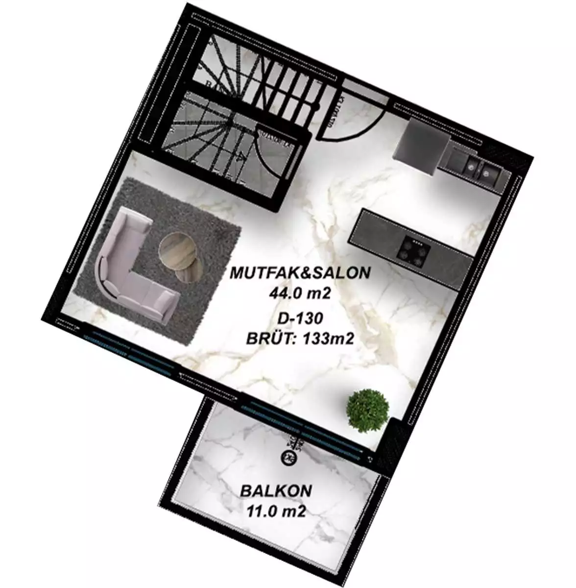 Flat 60m² in Turkey, Gazipasа. Priced at 137000€ rent photo-28