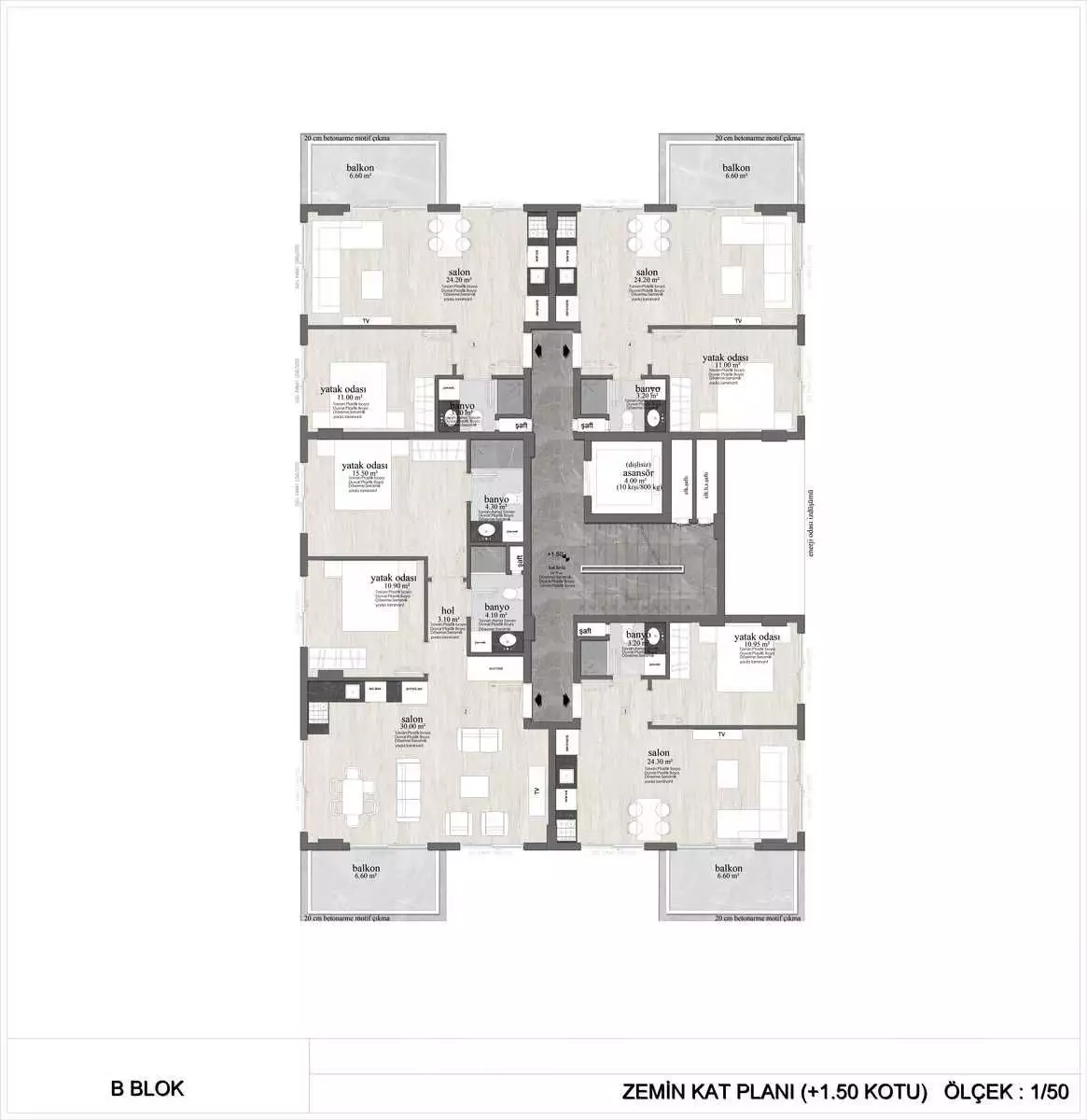 Flat 50m² in Turkey, Mahmutlar. Priced at 148000€ rent photo-27