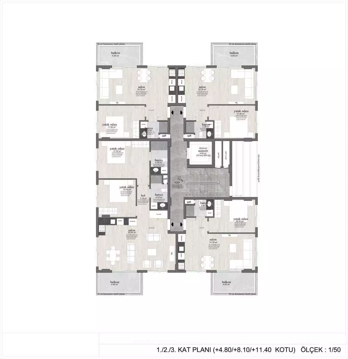 Flat 50m² in Turkey, Mahmutlar. Priced at 148000€ rent photo-29