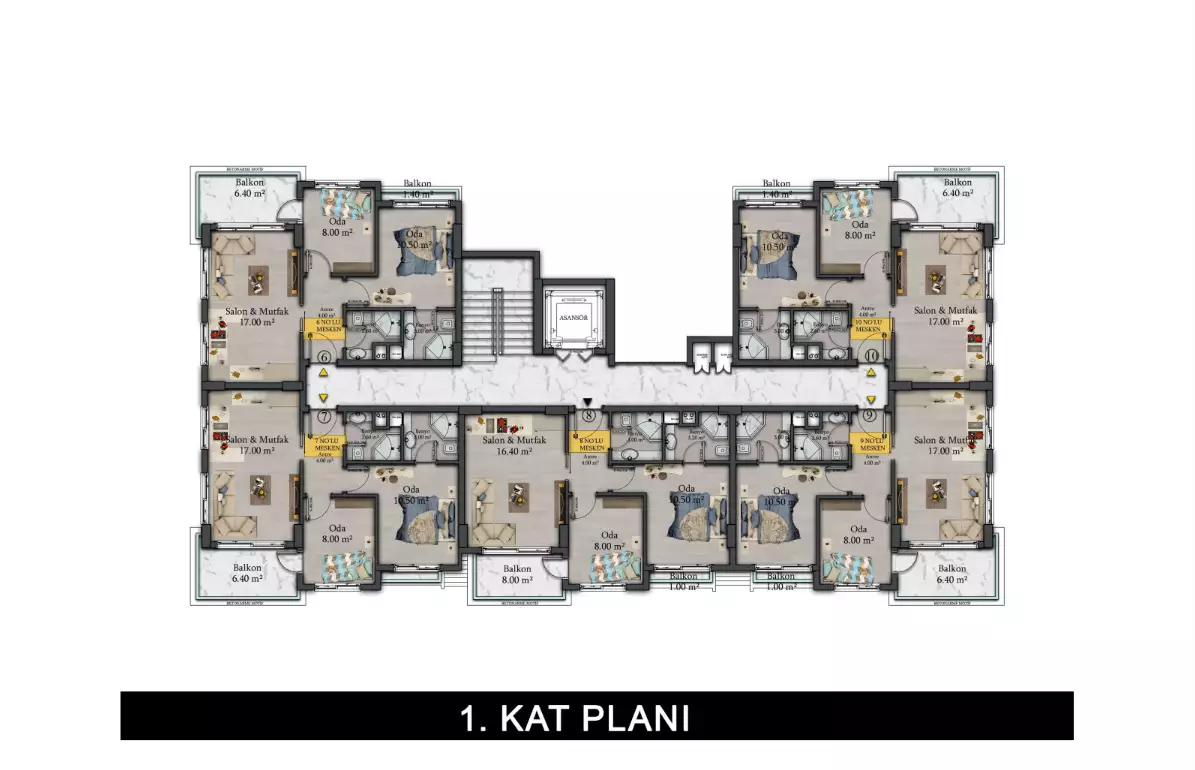 Flat 76m² in Turkey, Konakli. Priced at 110000€ rent photo-13