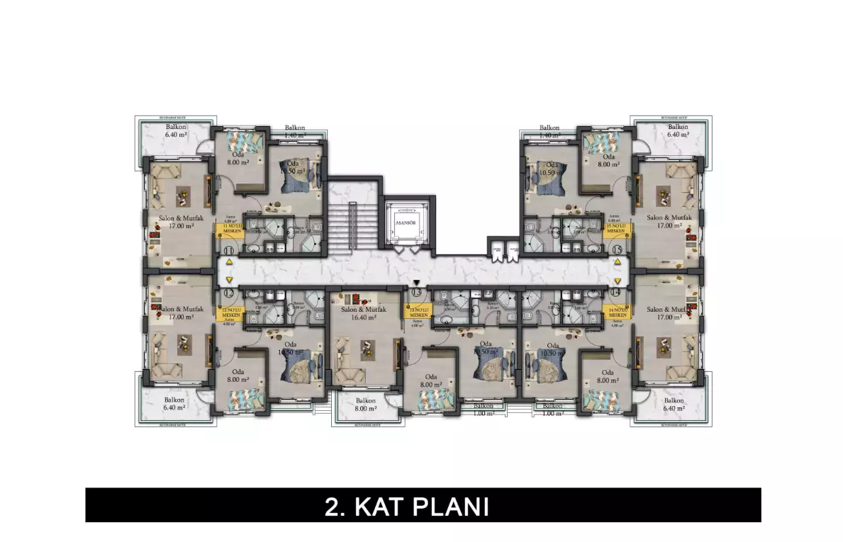 Flat 76m² in Turkey, Konakli. Priced at 110000€ rent photo-14