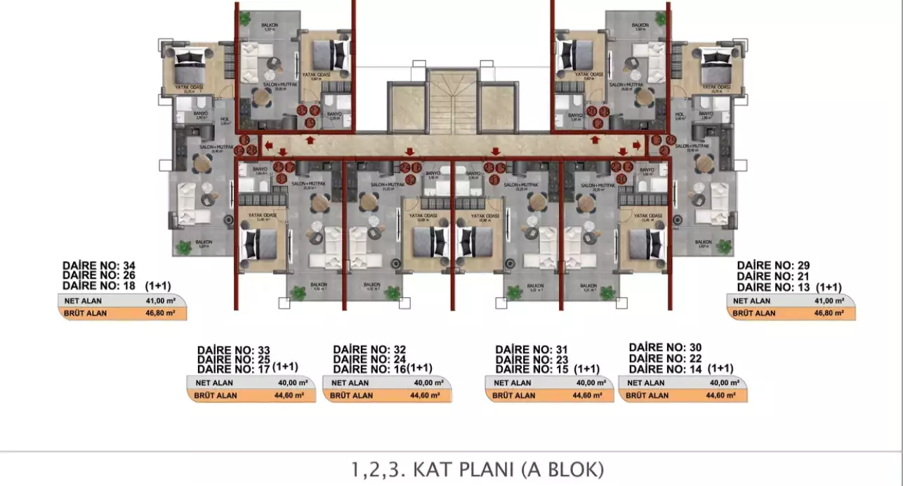 Flat 41m² in Turkey, Oba. Priced at 176000€ rent photo-3