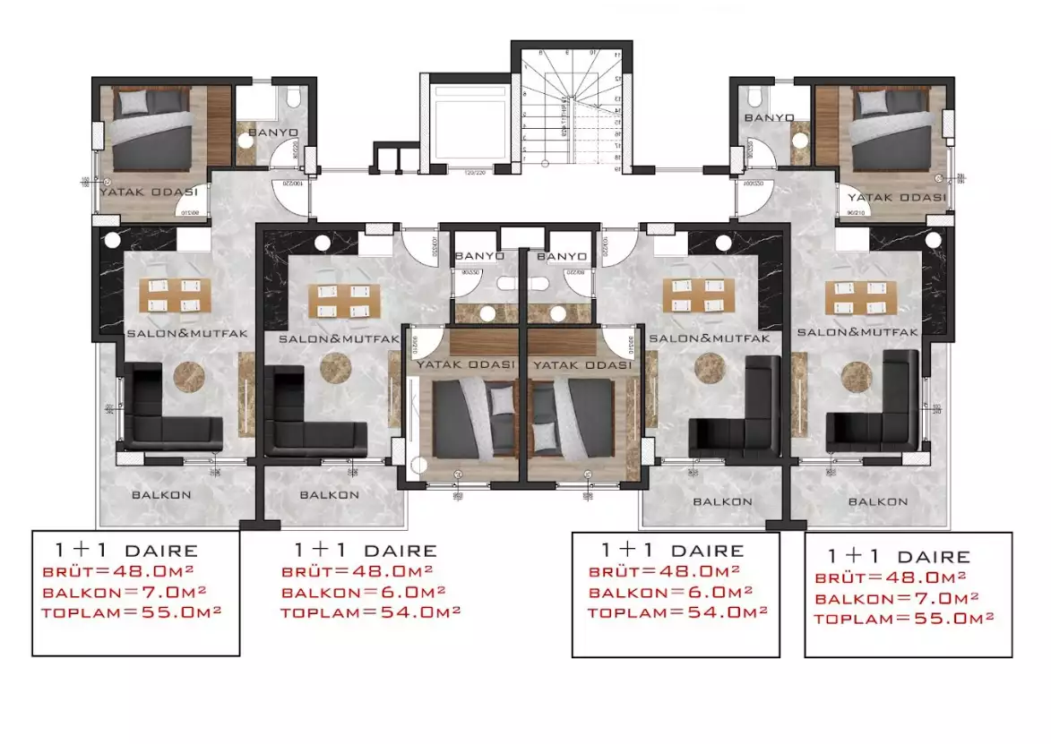 Flat 55m² in Turkey, Avsallar. Priced at 95000€ rent photo-13