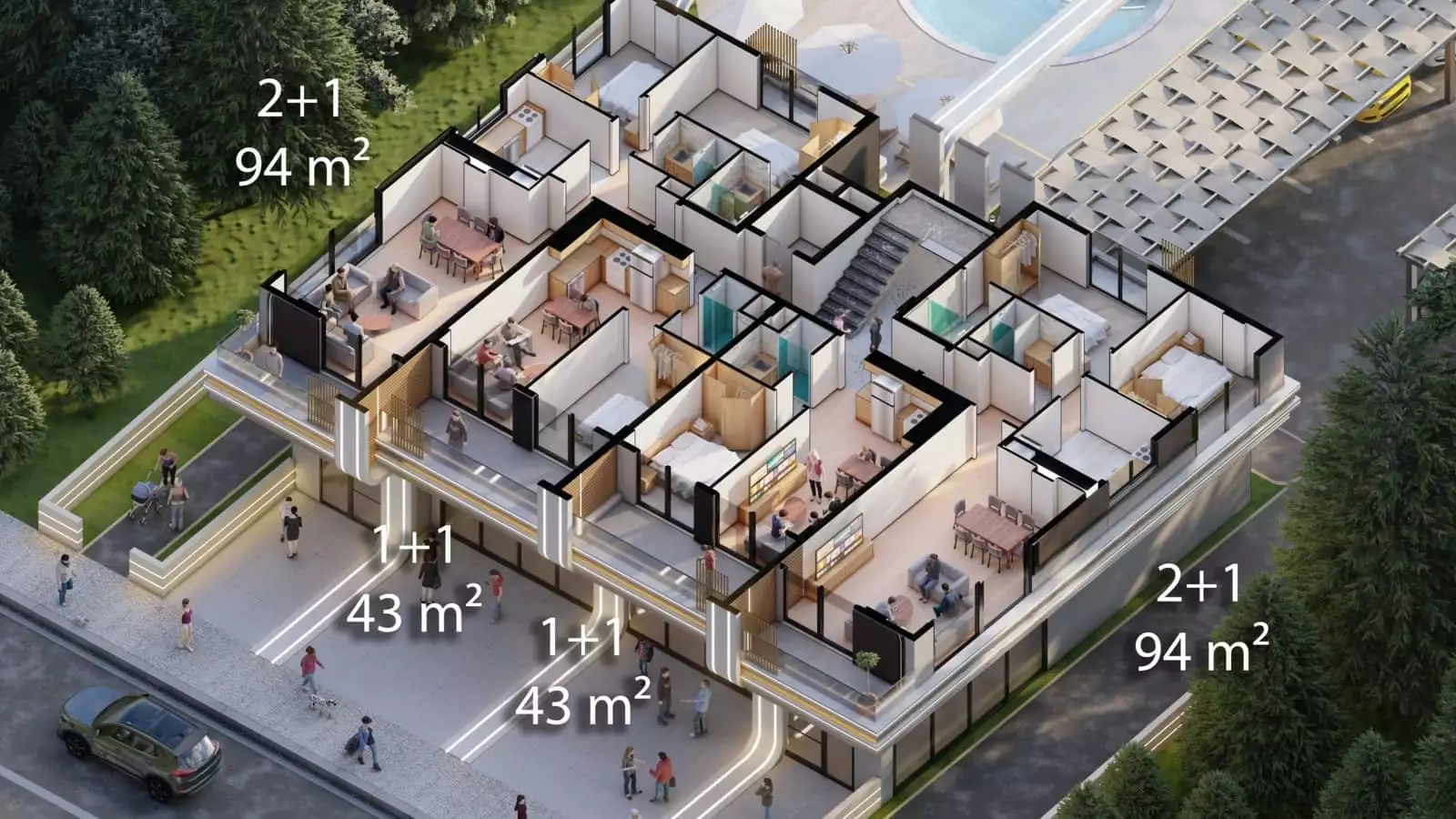 Flat 43m² in Turkey, Oba. Priced at 163000€ rent photo-16