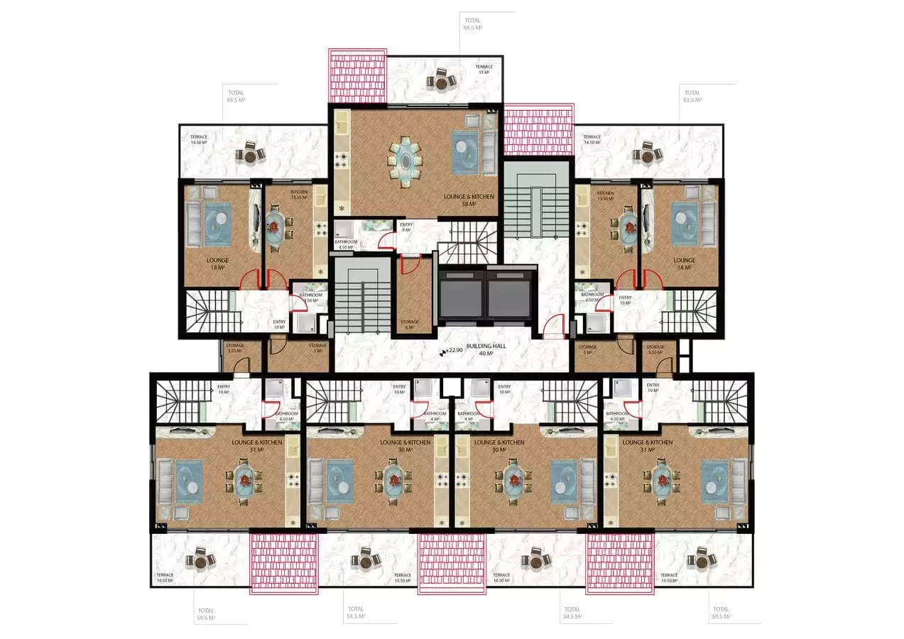 Flat 53m² in Turkey, Gazipasа. Priced at 105000€ rent photo-25