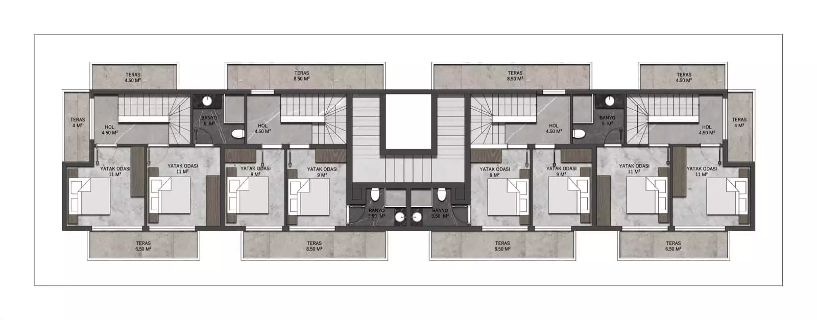Flat 54m² in Turkey, Oba. Priced at 250000€ rent photo-26