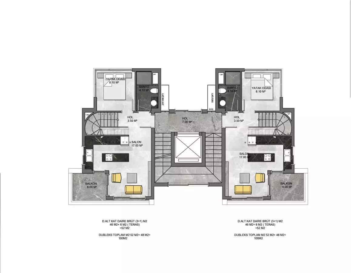 Flat 52m² in Turkey, Kargicak. Priced at 130000€ rent photo-19