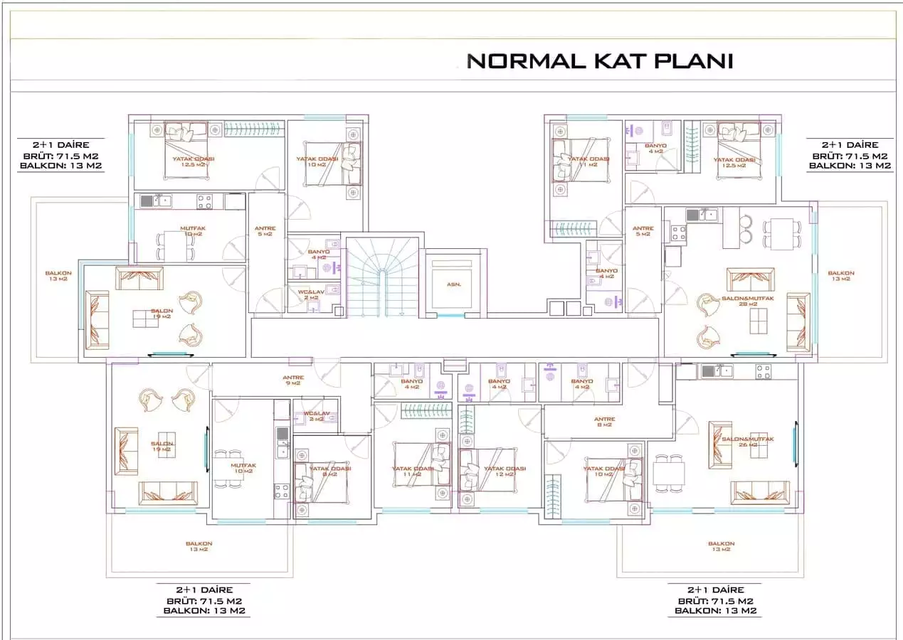 Flat 85m² in Turkey, Konakli. Priced at 143000€ rent photo-5