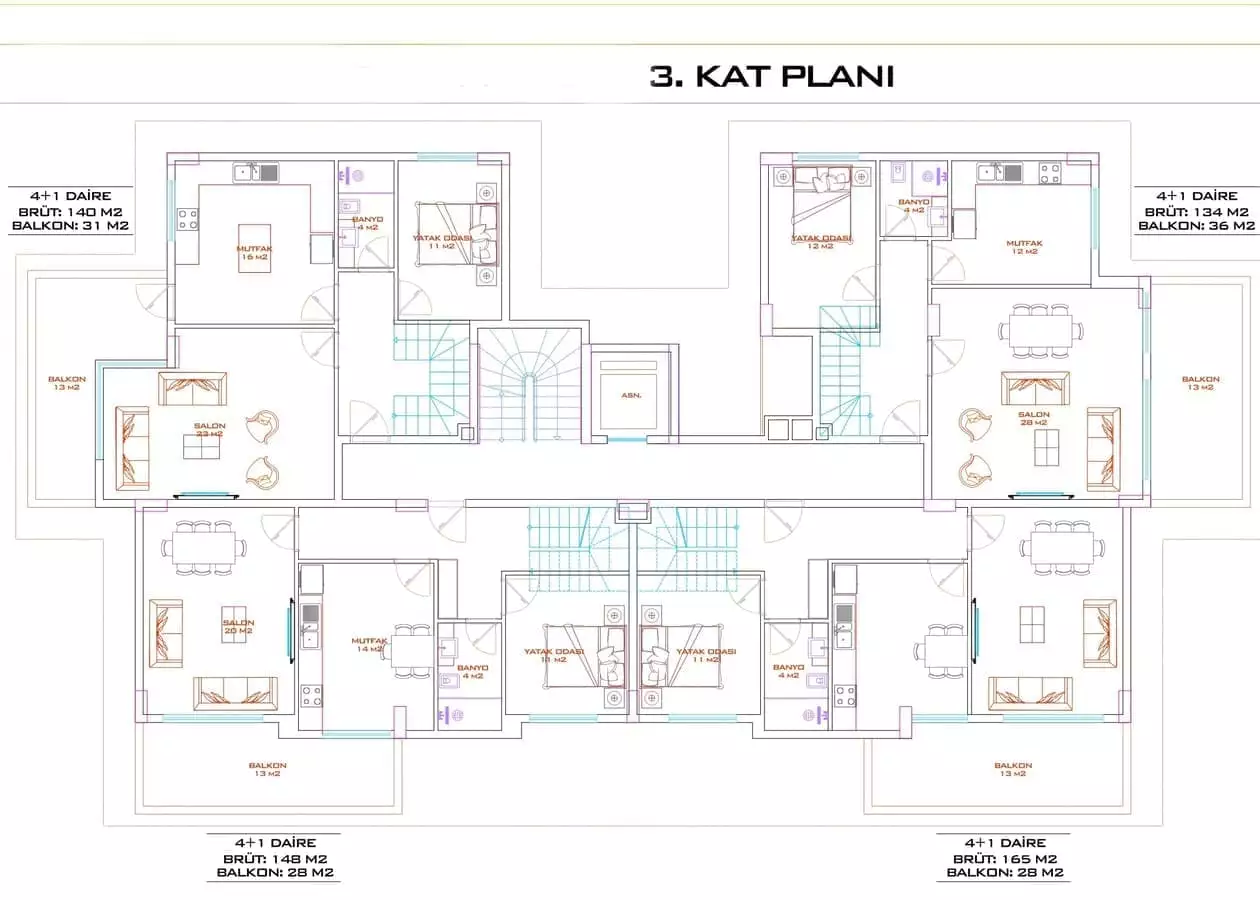 Flat 85m² in Turkey, Konakli. Priced at 143000€ rent photo-6