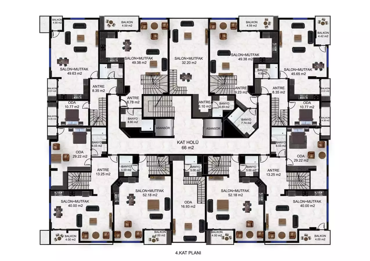Flat 46m² in Turkey, Gazipasа. Priced at 88000€ rent photo-30
