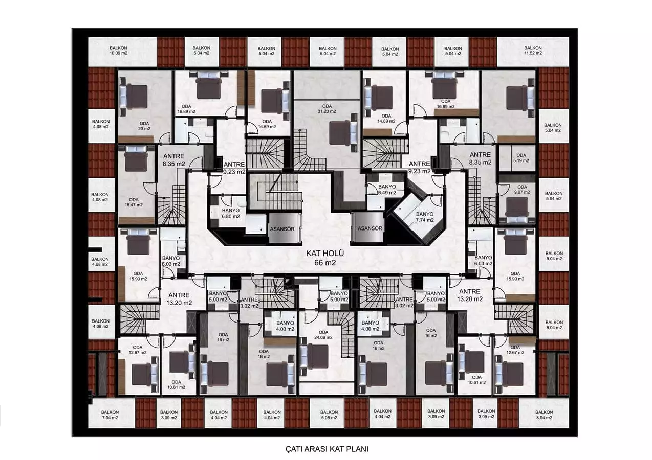 Flat 46m² in Turkey, Gazipasа. Priced at 88000€ rent photo-31