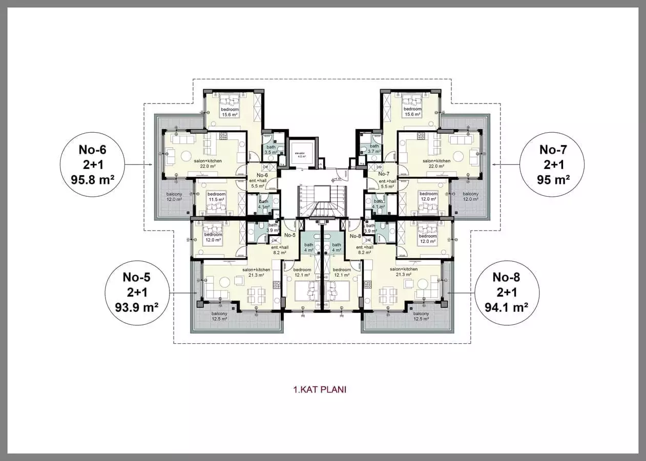Townhouse 94m² in Turkey, Cikcilli. Priced at 310000€ rent photo-29