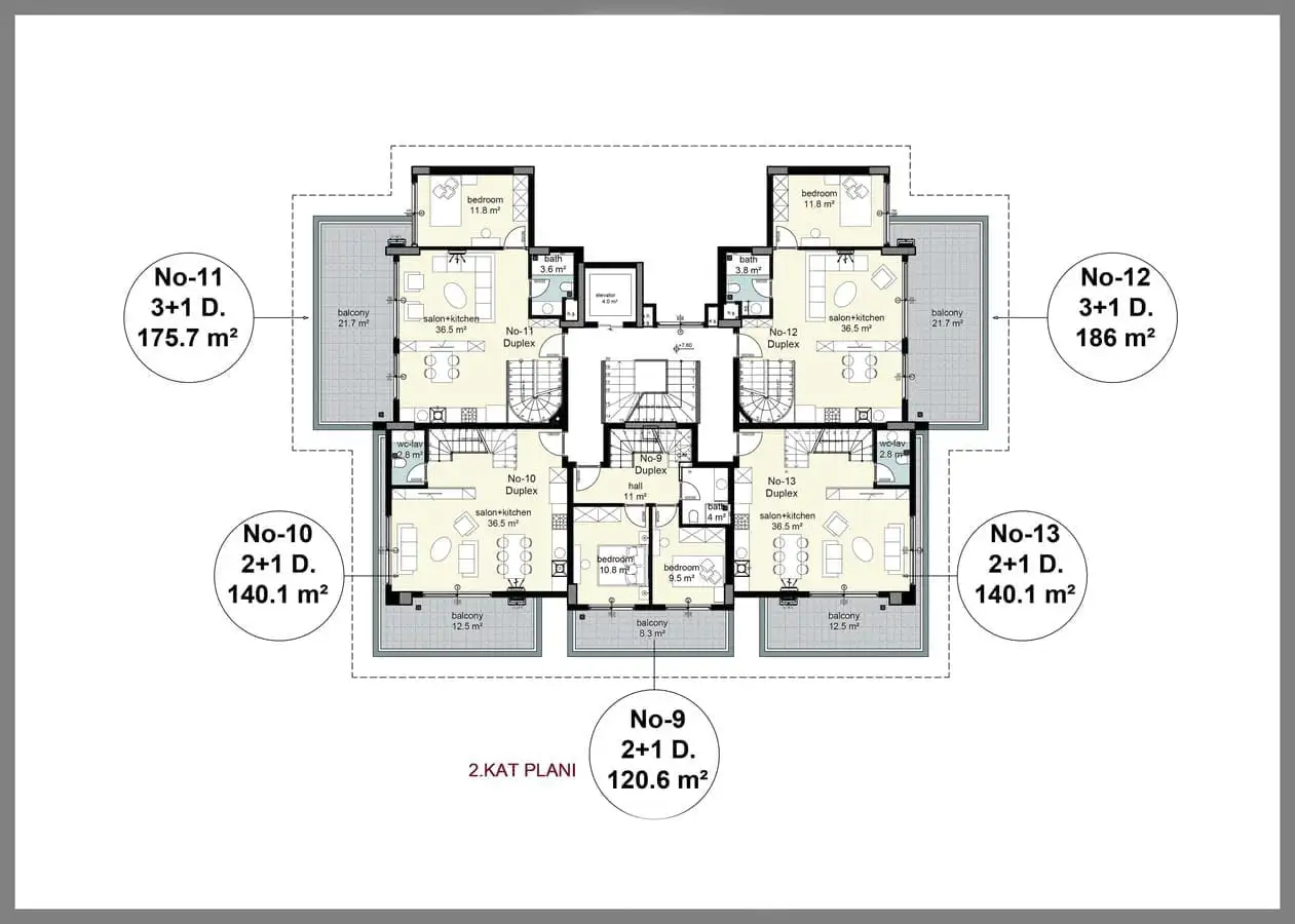 Townhouse 94m² in Turkey, Cikcilli. Priced at 310000€ rent photo-30