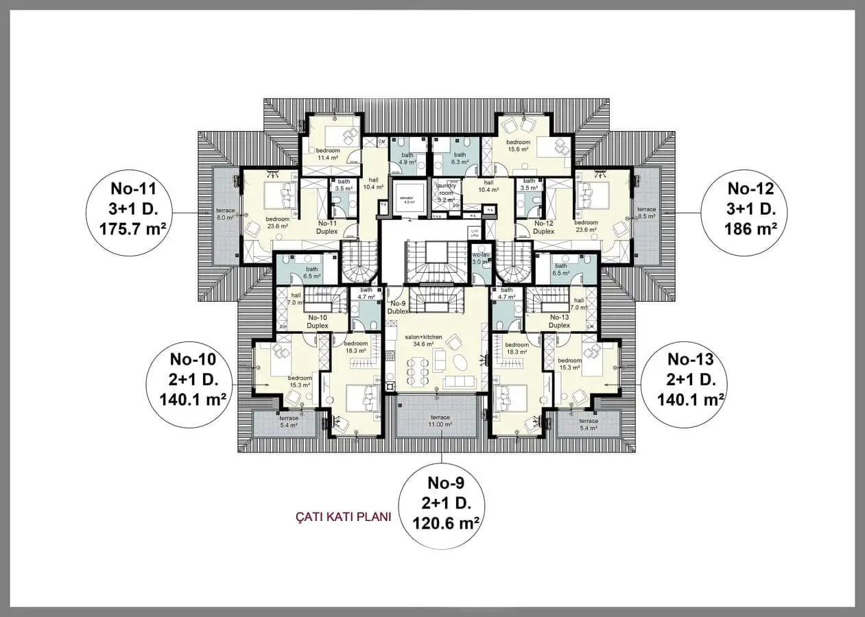 Townhouse 94m² in Turkey, Cikcilli. Priced at 310000€ rent photo-31