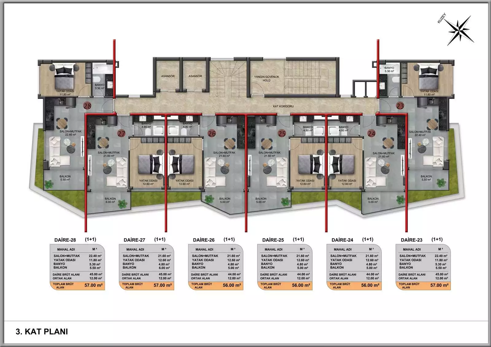 Penthouse 140m² in Turkey, Demirtas. Priced at 159000€ rent photo-22