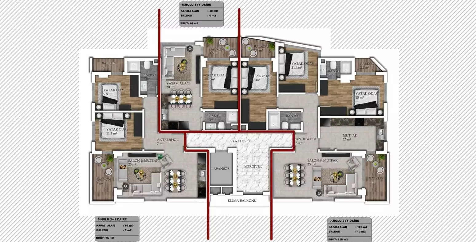 Flat 44m² in Turkey, Mahmutlar. Priced at 120500€ rent photo-21
