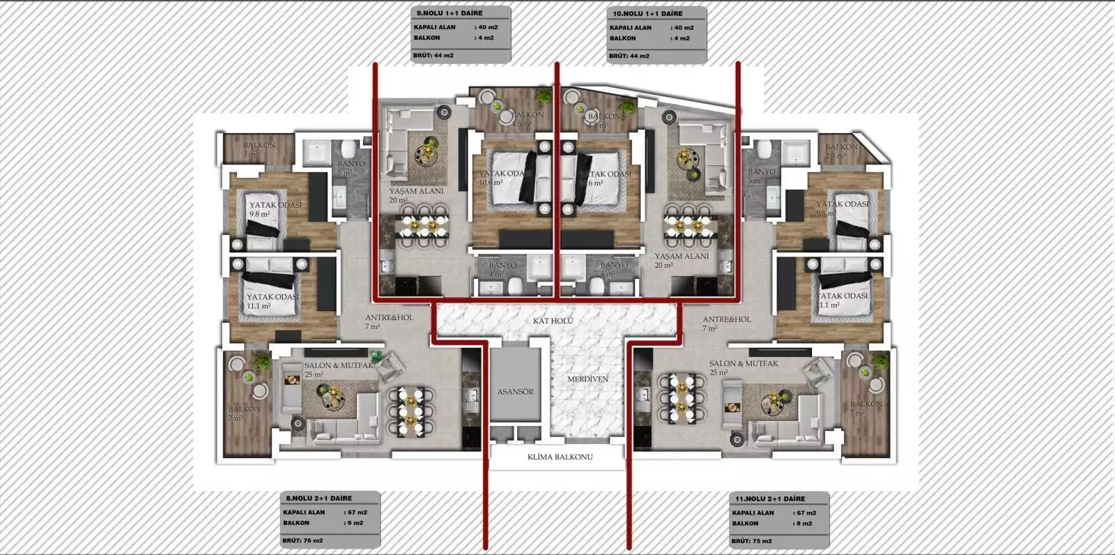 Flat 44m² in Turkey, Mahmutlar. Priced at 120500€ rent photo-22