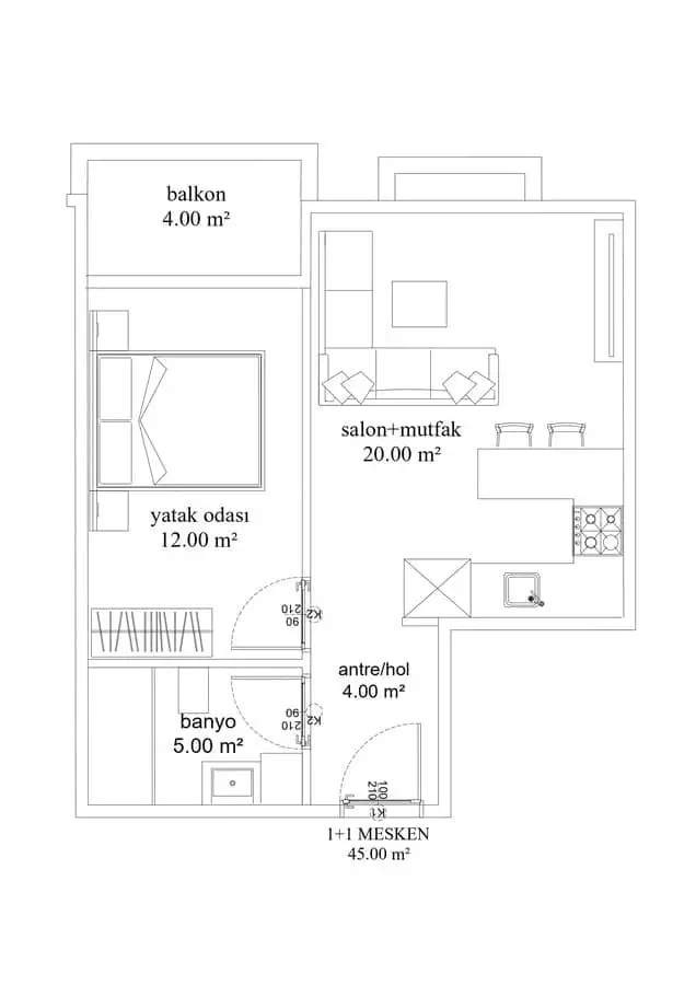 Flat 45m² in Turkey, Alania. Priced at 195000€ rent photo-23