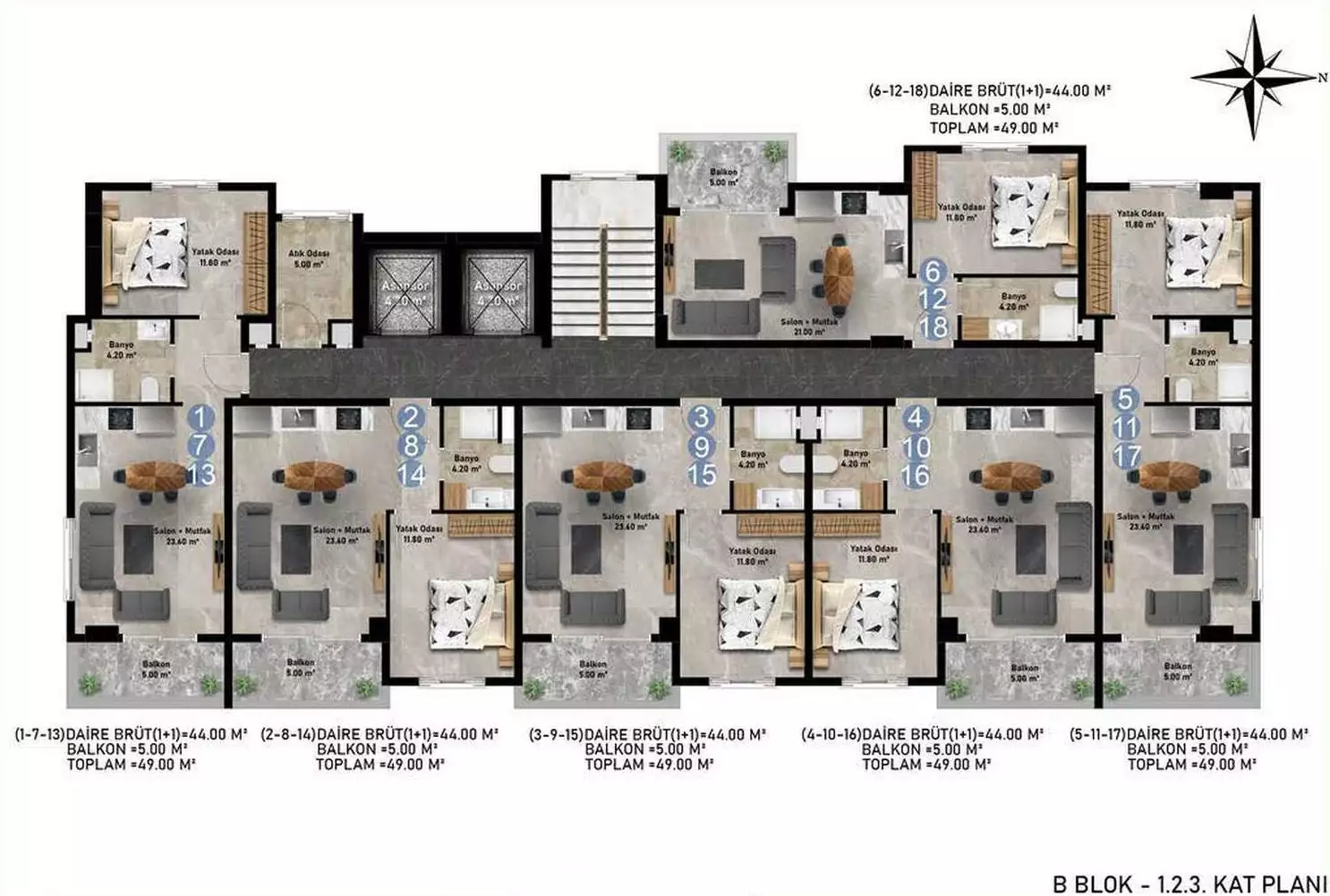 Flat 50m² in Turkey, Mahmutlar. Priced at 115000€ rent photo-29