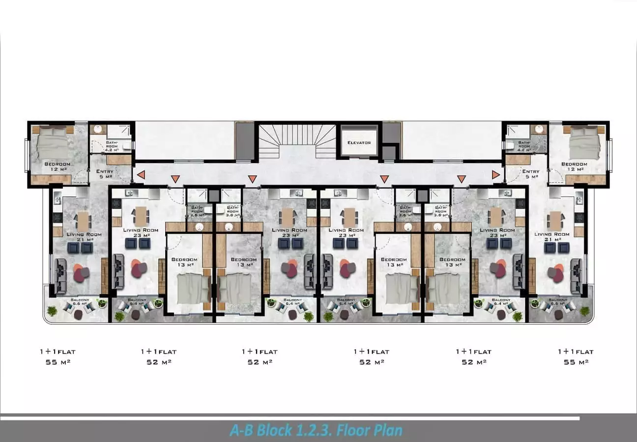 Flat 52m² in Turkey, Oba. Priced at 137000€ rent photo-31