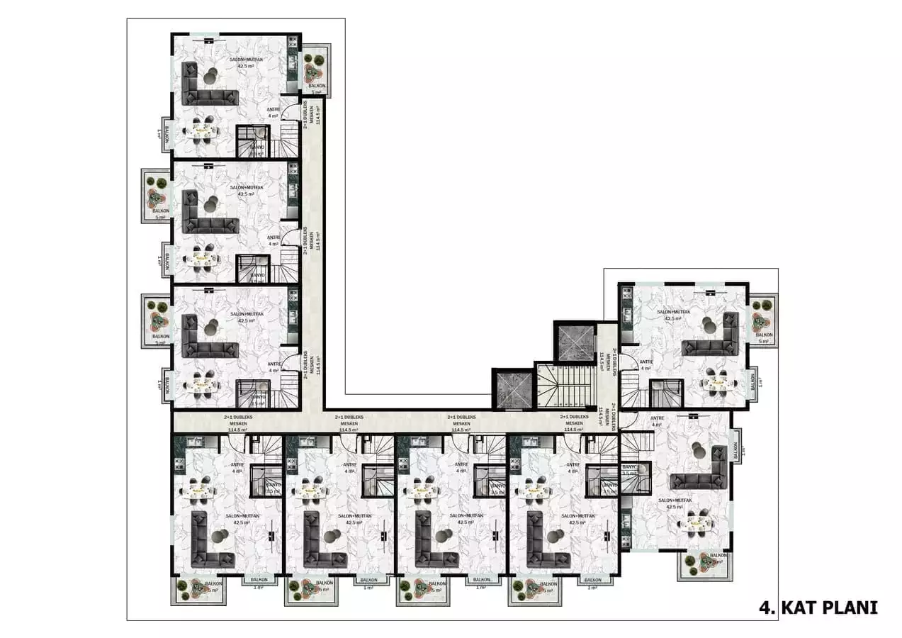 Flat 56m² in Turkey, Kargicak. Priced at 169000€ rent photo-19