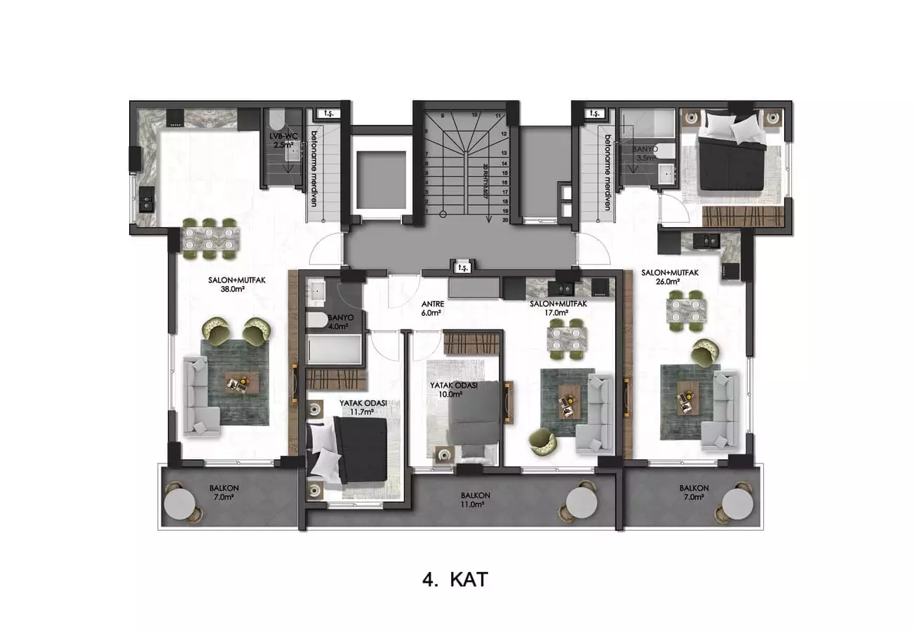 Flat 56m² in Turkey, Oba. Priced at 150000€ rent photo-25