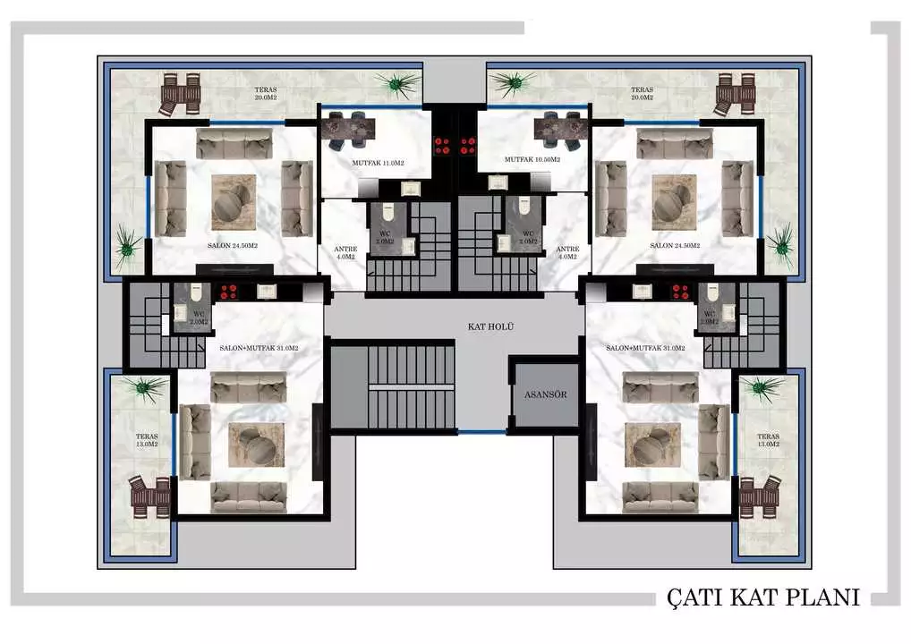 Flat 42m² in Turkey, Oba. Priced at 137500€ rent photo-17