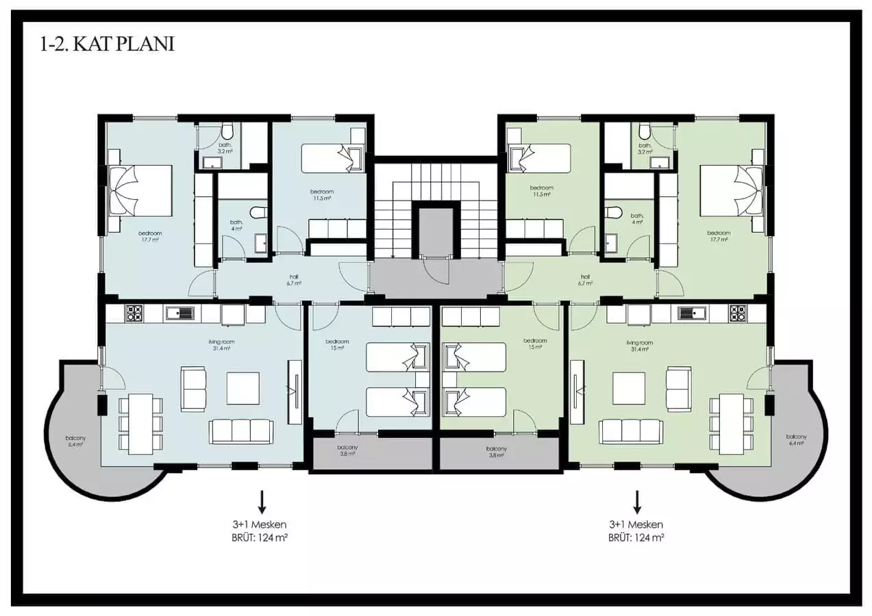Flat 105m² in Turkey, Alania. Priced at 375000€ rent photo-15