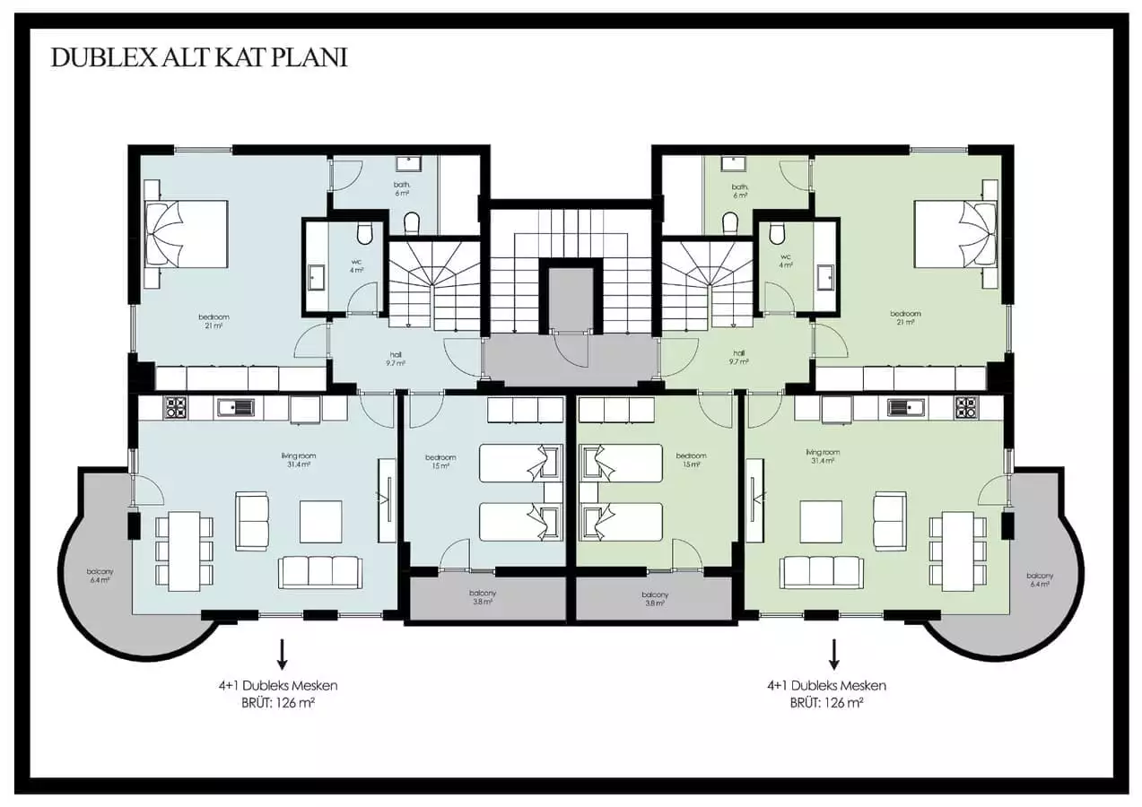 Flat 105m² in Turkey, Alania. Priced at 375000€ rent photo-16