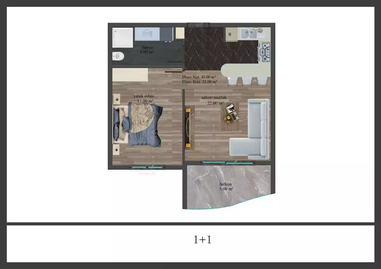 Flat 52m² in Turkey, Demirtas. Priced at 105000€ rent photo-16