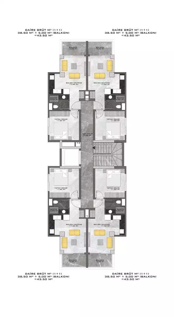 Flat 31m² in Turkey, Kargicak. Priced at 121000€ rent photo-16